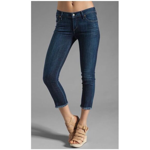 citizens of humanity Avedon Ultra Skinny Cut Off Capri Jeans Women’s 29 Denim - Picture 1 of 13